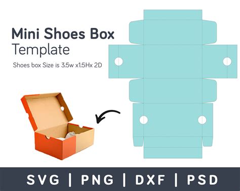 Shoe Box Template Svg